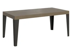 Mesa extensible 180/284x90 cm Flame gris paloma patas antracita