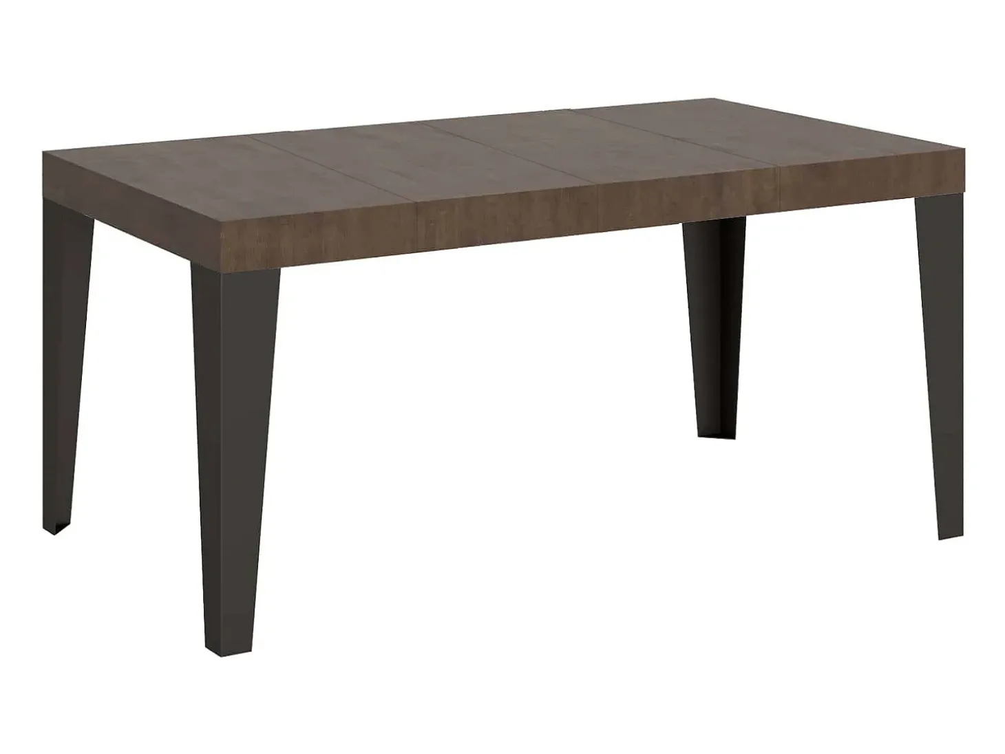 Mesa extensible 130/234x90 cm Flame Premium nogal patas antracita