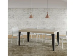 Mesa extensible 90x180/284 cm Flame Premium Cachemira patas antracita