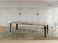 Mesa extensible 200/304x90 cm Flame cachemira patas antracita