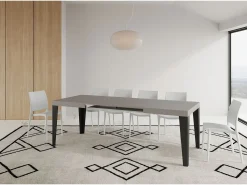Mesa extensible 120/380x90 cm Flame cachemir patas antracita