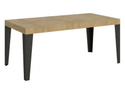 Mesa extensible 200/460x90 cm Flame roble natural patas antracita