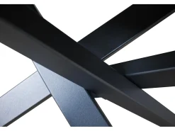 Mesa extensible 90x160/220 cm Ganty Nogal - Canto antracita Estructura antracita
