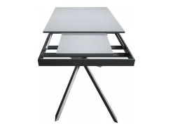 Mesa extensible 90x160/220 cm Ganty Nogal - Canto antracita Estructura antracita