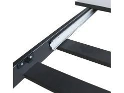 Mesa extensible 90x160/220 cm Ganty Nogal - Canto antracita Estructura antracita