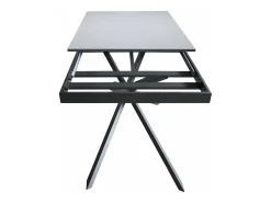 Mesa extensible 90x120/180 cm Ganty Roble Nature - Canto antracita Estructura antracita