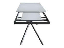 Mesa extensible 90x120/180 cm Ganty Bianco Spatolato - borde del mismo color que la estructura Antracita