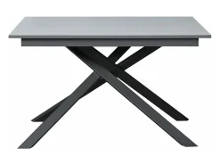 Mesa extensible 90x120/180 cm Ganty Bianco Spatolato - borde del mismo color que la estructura Antracita