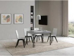 Mesa extensible 70x110/194 cm Ghibli Cemento estructura Antracita