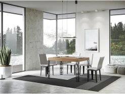 Mesa extensible 90x130/234 cm Ghibli Roble Natural estructura Antracita