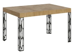 Mesa extensible 90x130/234 cm Ghibli Roble Natural estructura Antracita