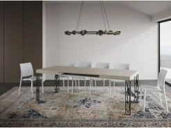 Mesa extensible 90x140/244 cm Ghibli Cachemira estructura Antracita
