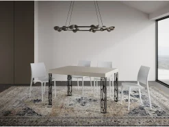 Mesa extensible 90x140/244 cm Ghibli Cachemira estructura Antracita