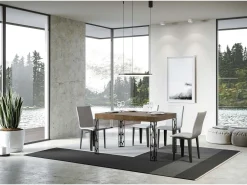 Mesa extensible 90x140/244 cm Ghibli Nogal estructura Antracita