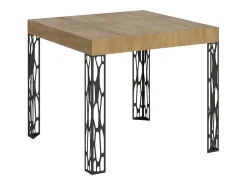 Mesa extensible 90x90/246 cm Ghibli Roble Natural estructura Antracita