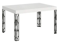 Mesa extensible 90x140/244 cm Ghibli Fresno Blanco estructura Antracita