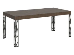 Mesa extensible 90x200/304 cm Ghibli Nogal estructura Antracita