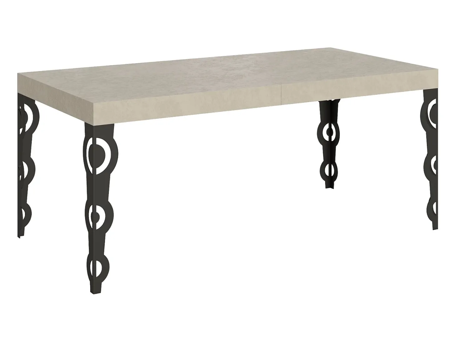Mesa extensible 200/304x90 cm Karamay cachemira patas antracita