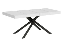 Mesa extensible 160/264x90 cm Karida Premium fresno blanco patas antracita