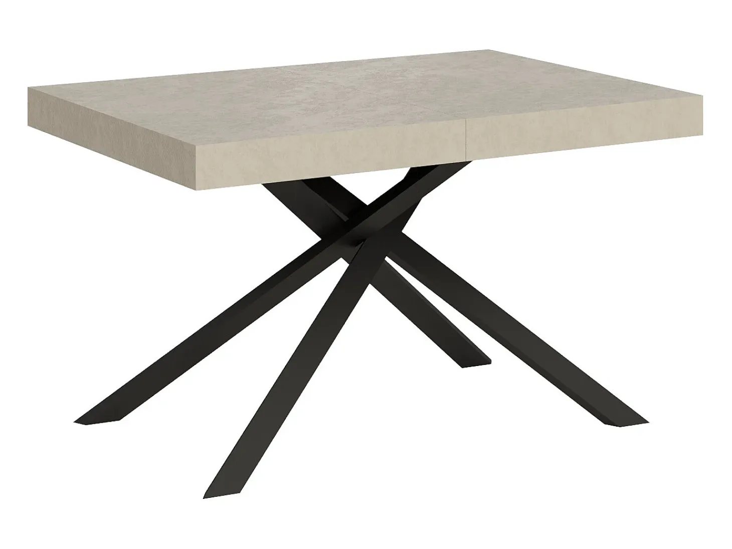 Mesa extensible 120/224x90 cm Karida cachemira patas antracita