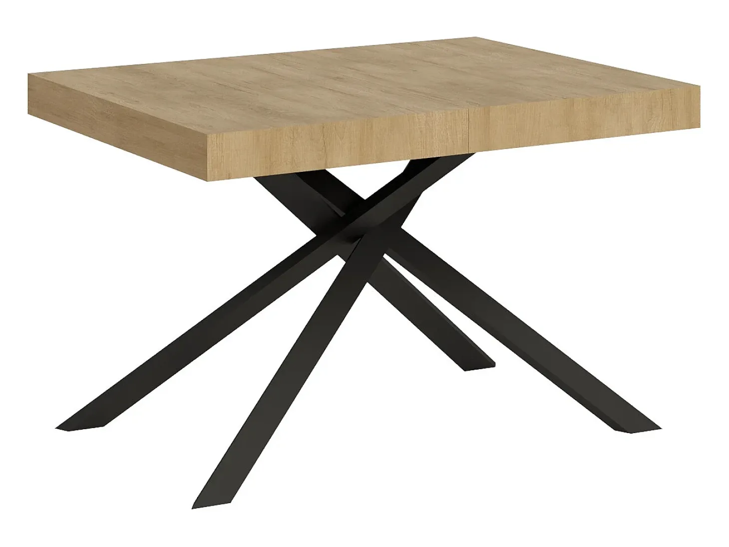 Mesa extensible 130/234x90 cm Karida roble natural patas antracita