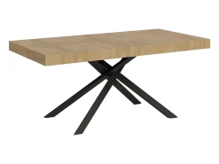 Mesa extensible 180/284x90 cm Karida roble natural patas antracita