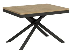 Mesa extensible 120/224x90 cm Karida Evolution roble natural estructura et patas antracita