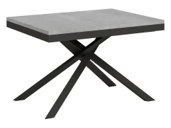 Mesa extensible 120/224x90 cm Karida Evolution cemento estructura et patas antracita