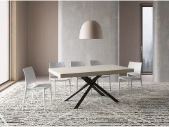 Mesa extensible 200/460x90 cm Karida cachemira patas antracita