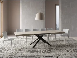 Mesa extensible 200/460x90 cm Karida cachemira patas antracita