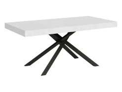 Mesa extensible 200/304x90 cm Karida efecto madera fresno blanco patas antracita