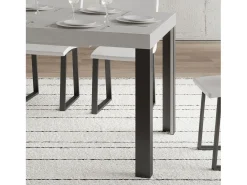 Mesa extensible 90x200/304 cm Linea Cachemira estructura Antracita