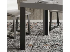 Mesa extensible 90x140/244 cm Linea Cachemira estructura Antracita