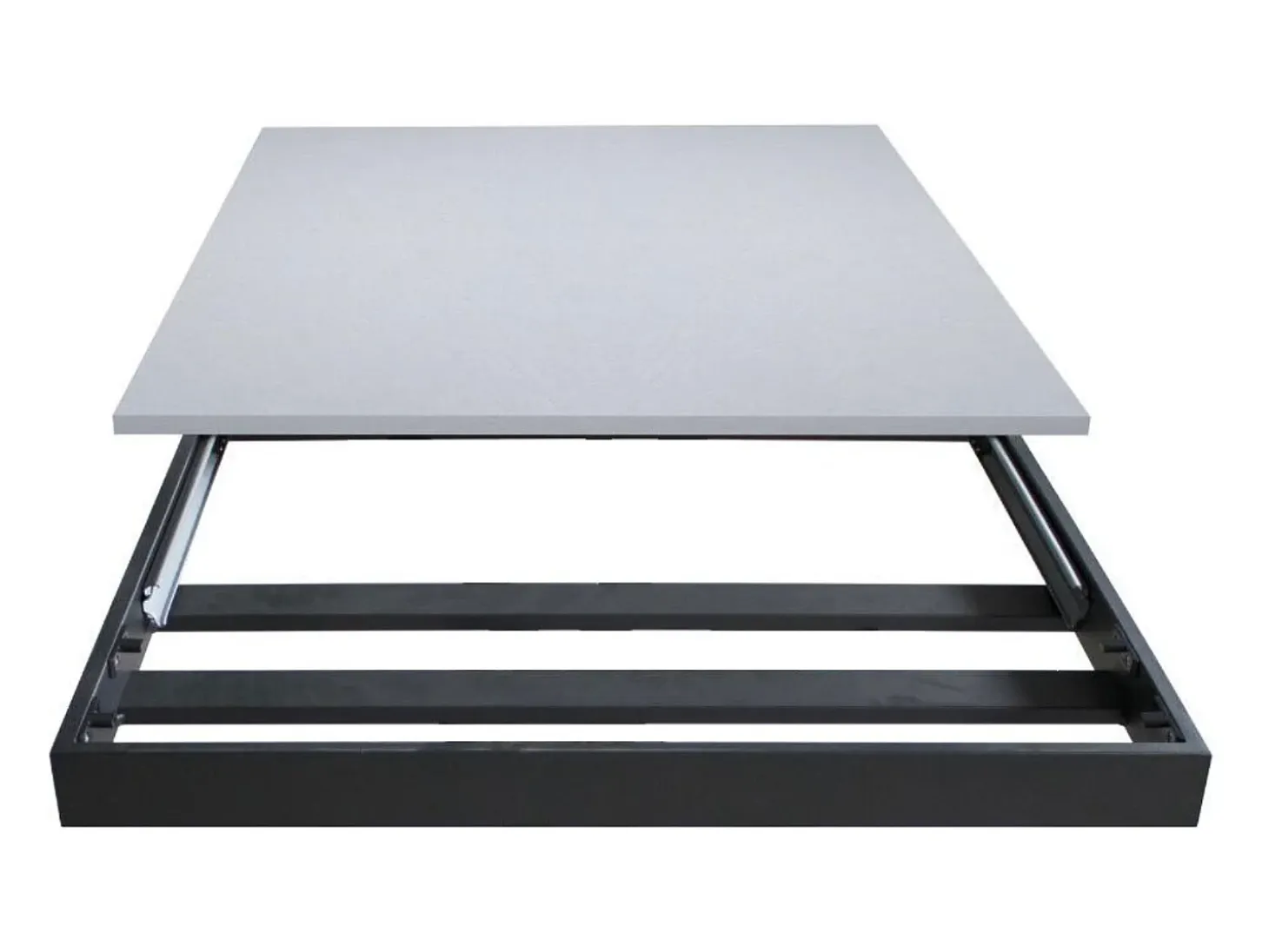 Mesa extensible 90x160/220 cm Mirhi Nogal estructura Antracita