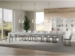 Mesa extensible 90x140/400 cm Naxy Premium Cemento