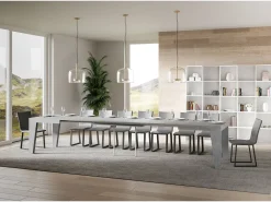 Mesa extensible 200/460x90 cm Naxy cemento