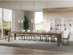 Mesa extensible 90x130/390 cm Naxy Premium Nogal