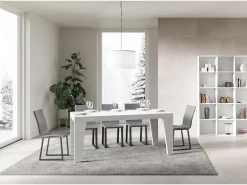 Mesa extensible 180/440x90 cm Naxy fresno blanco