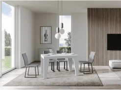 Mesa extensible 90x130/390 cm Naxy Premium Fresno Blanco
