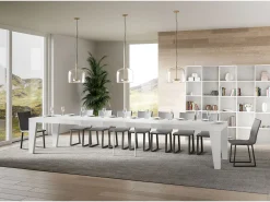 Mesa extensible 90x130/390 cm Naxy Premium Fresno Blanco