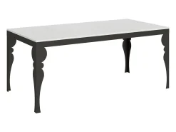 Mesa extensible 180/440x90 cm Paxon Evolution fresno blanco estructura et patas antracita