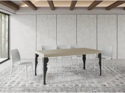 Mesa extensible 90x200/460 cm Paxon Premium cachemira patas antracita