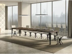 Mesa extensible 90x180/440 cm Paxon Premium Nogal estructura Antracita