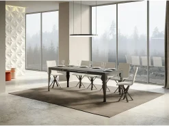 Mesa extensible 180/284x90 cm Paxon Evolution cemento estructura et patas antracita