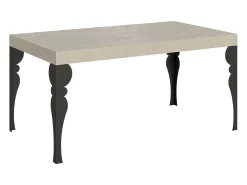 Mesa extensible 160/244x80 cm Paxon cachemira patas antracita