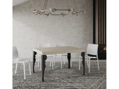 Mesa extensible 90x140/244 cm Paxon Premium cachemira patas antracita