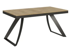 Mesa extensible 90x160/420 cm Proxy Evolution Roble Natural estructura Antracita