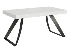 Mesa extensible 90x160/264 cm Proxy Fresno Blanco estructura Antracita