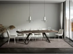 Mesa extensible 90x200/460 cm Proxy Premium Nogal estructura Antracita