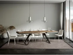 Mesa extensible 90x180/440 cm Proxy Evolution Roble Natural estructura Antracita